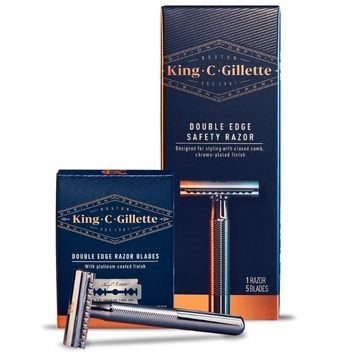 KING C. GILLETTE Double Edge + fej 5 db